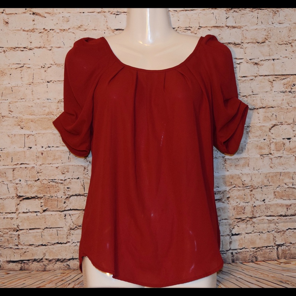 Burgundy blouse 5/25